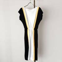 Black Lemon Yellow White Dress