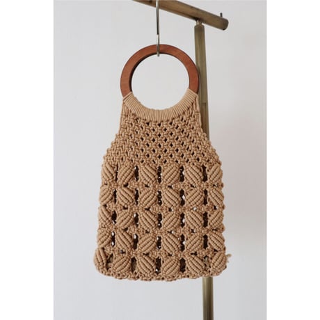 Camel mesh bag