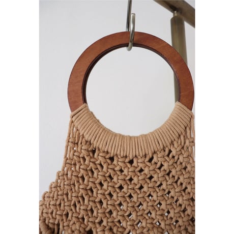Camel mesh bag