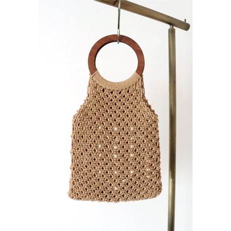 Camel mesh bag
