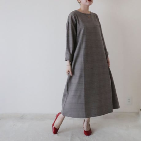 Gray plaid dress
