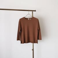 Square neck cashmere knit pull
