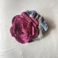 染花　headdress　薔薇とパンジー