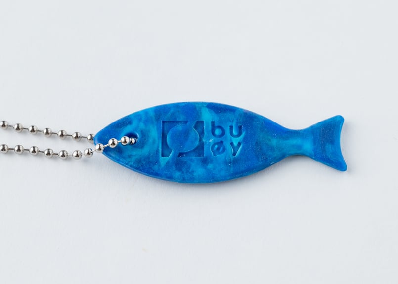 お魚キーホルダー（小）「青」 【材料回収地／香川県小豆島】 #8915