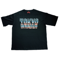" TOKYO INVADER " Pocket T-shirt  / BLACK  ( original tag print )