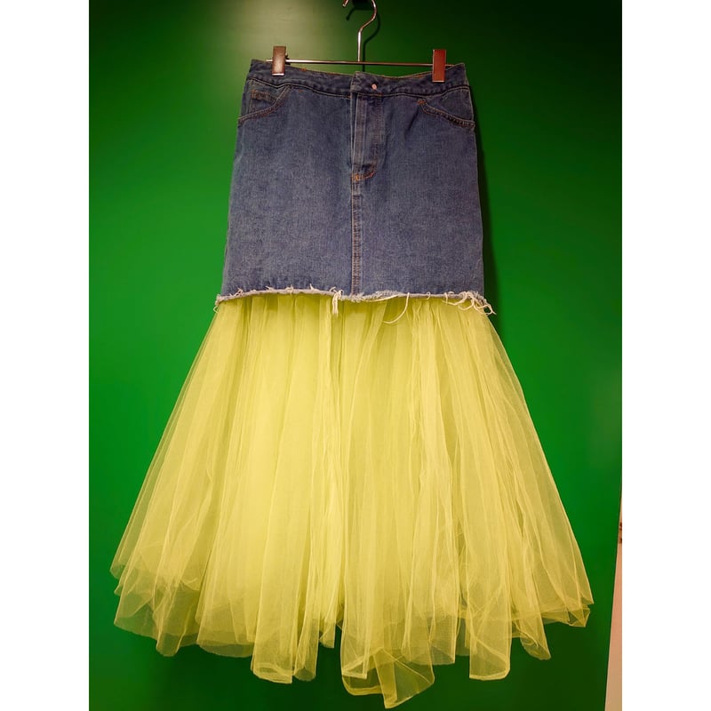 リバーシブルデニム×チュールスカート | KOBE ZAC-ZAC
