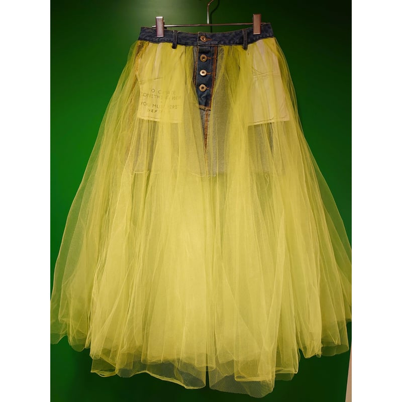 リバーシブルデニム×チュールスカート | KOBE ZAC-ZAC