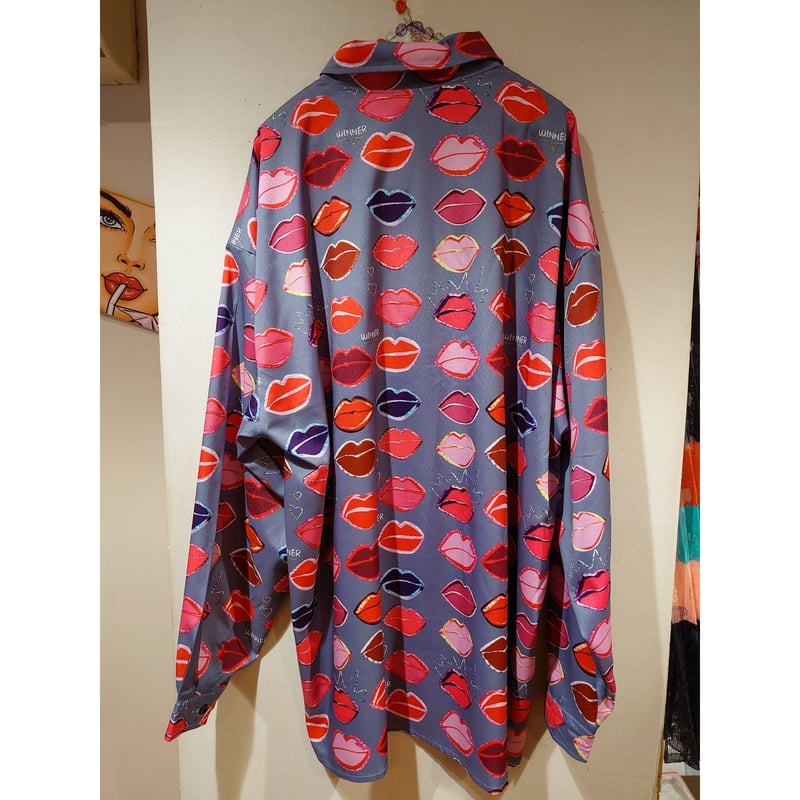 送料無料】リップくちびる柄てろりんシャツ | KOBE ZAC-ZAC