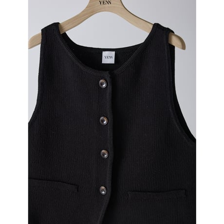 【 YENN 】 BOAT NECK KNIT VEST