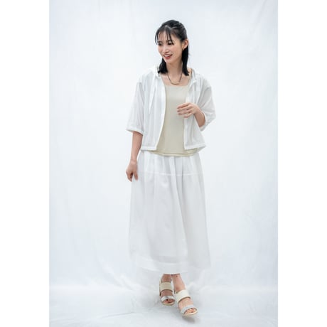 【 comme une femme 】　接触冷感 前後2WAYフレンチスリーブインナー