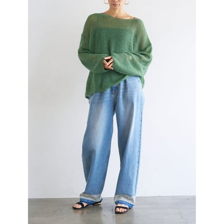 【 YENN 】　SHEER MOHAIR KNIT PO(納期：9月上旬～中旬)