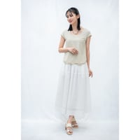 【 comme une femme 】　接触冷感 前後2WAYフレンチスリーブインナー