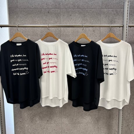 【 ROSIEE 】手書きロゴ刺繍Tシャツ