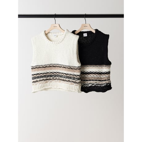 【 YENN 】　MOLE JACQUARD VEST