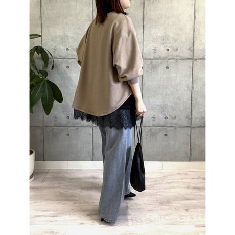 【 ROSIEE 】 大人可愛い裾レースTOPS