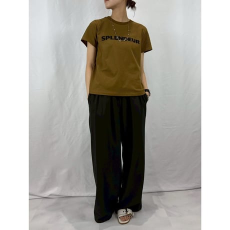 【 cafune 】　high twist cotton logo tee