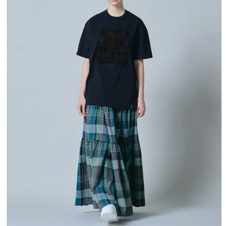 【 DSC 】　ベアフリル刺繍コットンTシャツ