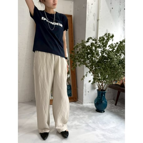 【 cafune 】　high twist cotton logo tee