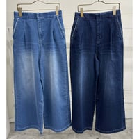 【 comme une femme 】  柔らかデニム ワイドパンツ