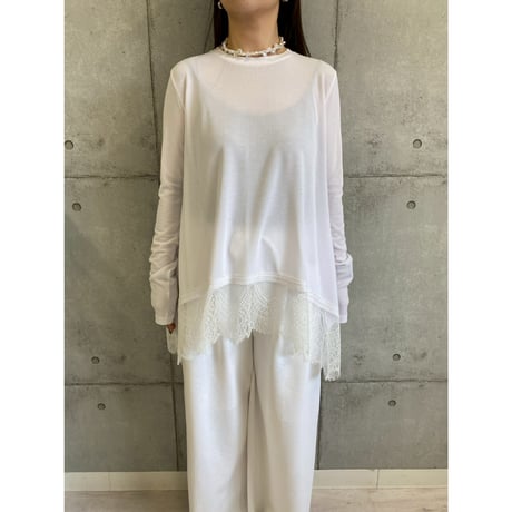 【 ROSIEE 】 大人可愛い裾レースTOPS