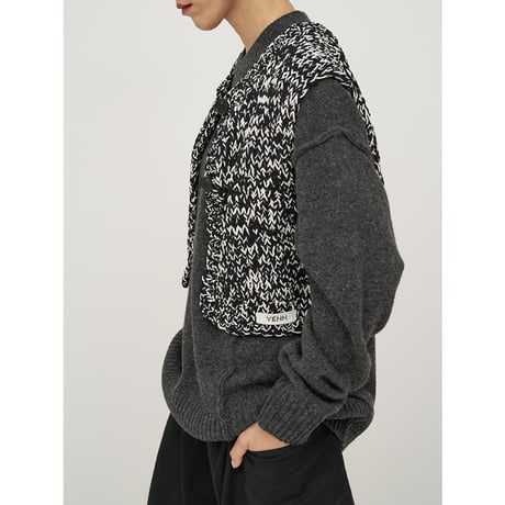 ✨追加生産決定✨【 YENN 】MIX HAND KNIT VEST