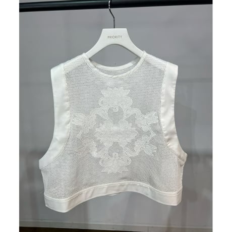【 PRIORITY 】　アイレットレースメッシュタンク