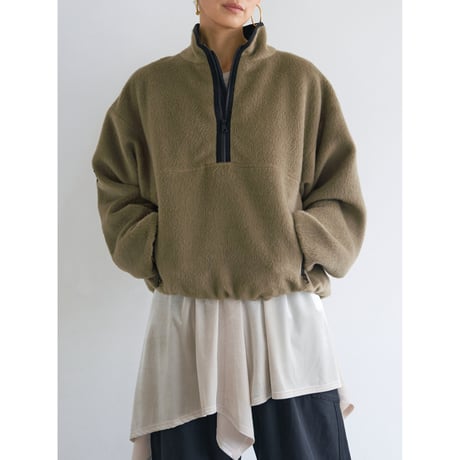 【 YENN 】　SHAGGY HALF ZIP JK