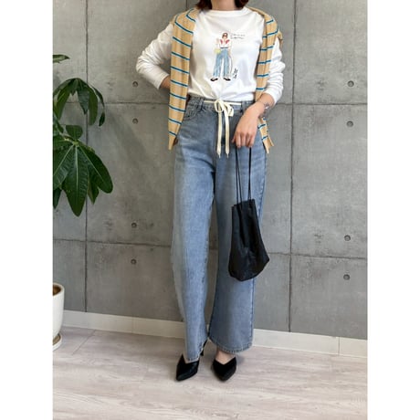 【 ROSIEE 】女の子柄プリントロングTシャツ