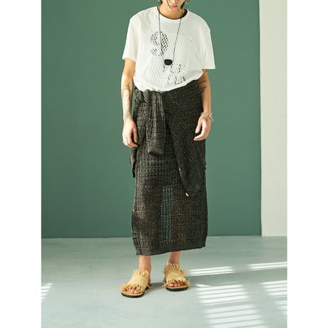 【 YENN 】 LACE FRAME LOGO TEE