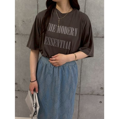 【 ROSIEE 】　ソフト風合いフロッキープリントTシャツ