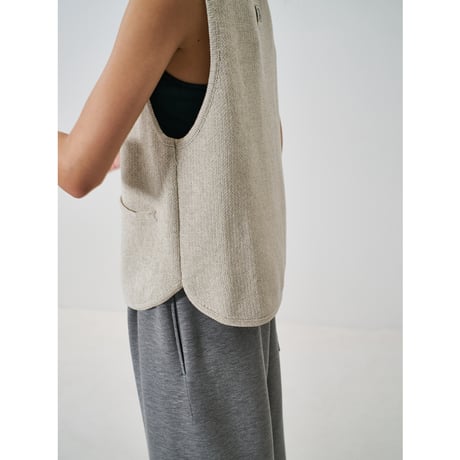 【 YENN 】 BOAT NECK KNIT VEST
