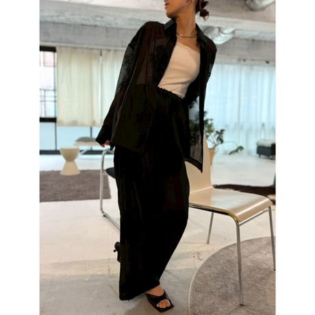 【 cafune 】 sheer embroidery shirt