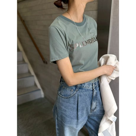 【 cafune 】　high twist cotton logo tee