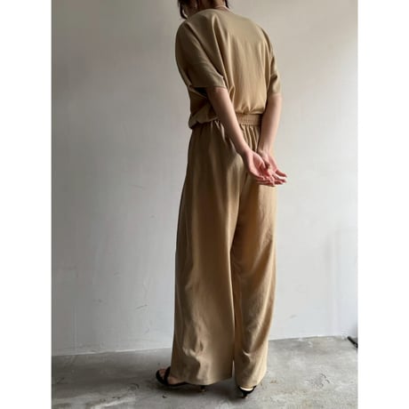 【 cafune 】 mat stretch georgette wide easy pants
