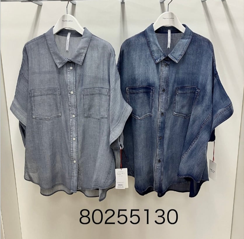 Dignite collierシアー デニム ワイド半袖シャツ Dignite collierシアー デニム ワイド半袖シャツ - メルカリ