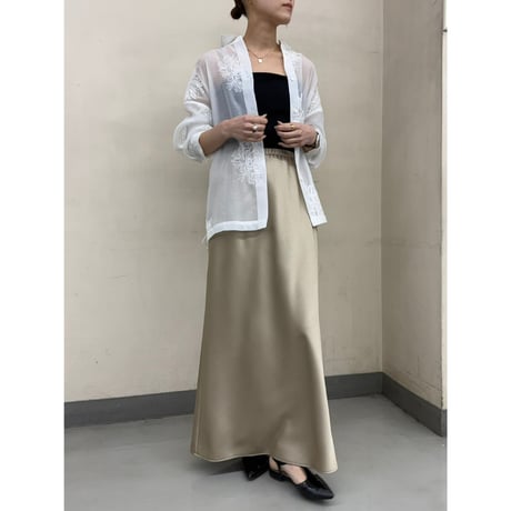 【 cafune 】 sheer embroidery shirt