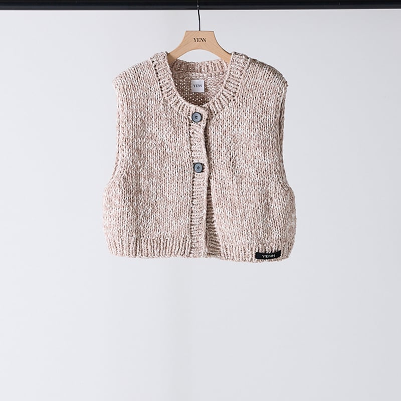 トップス YENN MIX HAND KNIT VEST YENN 】MIX HAND KNIT VEST | selectshop RJ