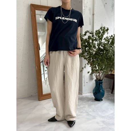 【 cafune 】　high twist cotton logo tee