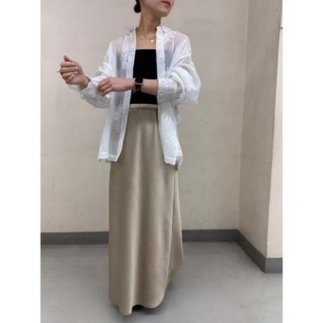 【 cafune 】 sheer embroidery shirt