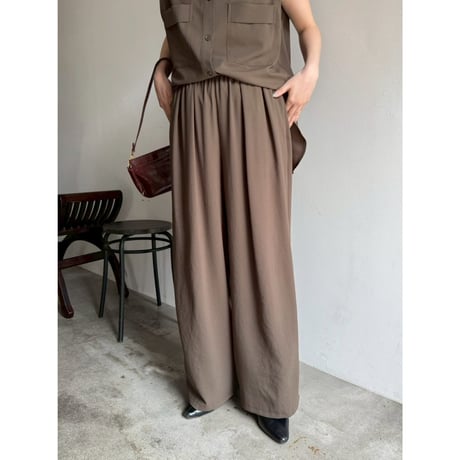 【 cafune 】 mat stretch georgette wide easy pants