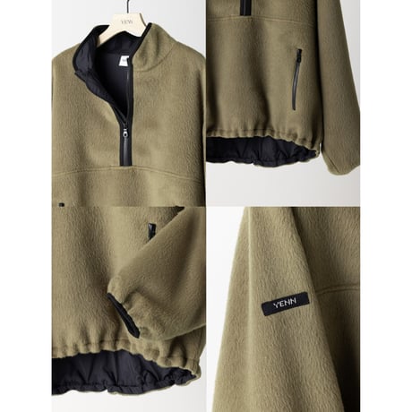 【 YENN 】　SHAGGY HALF ZIP JK