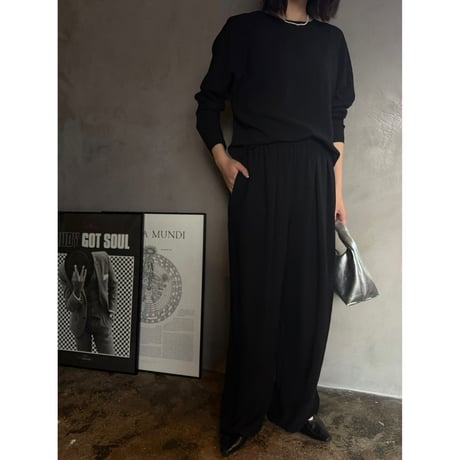 【 cafune 】 mat stretch georgette wide easy pants