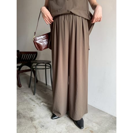 【 cafune 】 mat stretch georgette wide easy pants