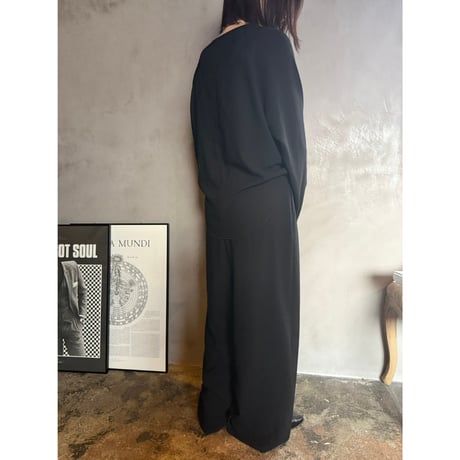 【 cafune 】 mat stretch georgette wide easy pants