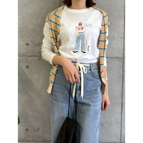 【 ROSIEE 】女の子柄プリントロングTシャツ
