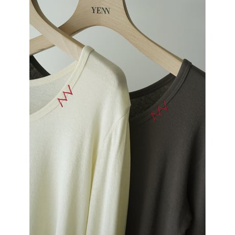 【 YENN 】　U-NECK LONG TEE