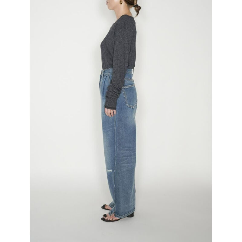 YENN 】 CURVED SEAM DENIM PT | selectshop RJ