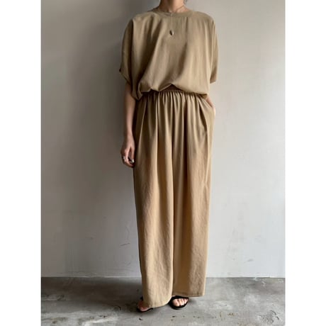【 cafune 】 mat stretch georgette wide easy pants