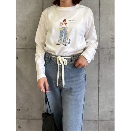 【 ROSIEE 】女の子柄プリントロングTシャツ