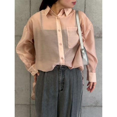 【 ROSIEE 】 後ろシャーリングシアーシャツ